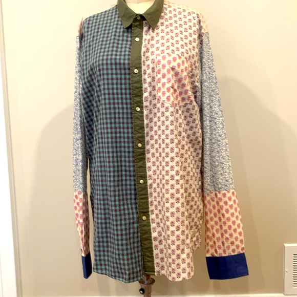 Scotch & Soda “Get Up And Go “ fine cotton multi print long sleeve shirt - Picture 1 of 6